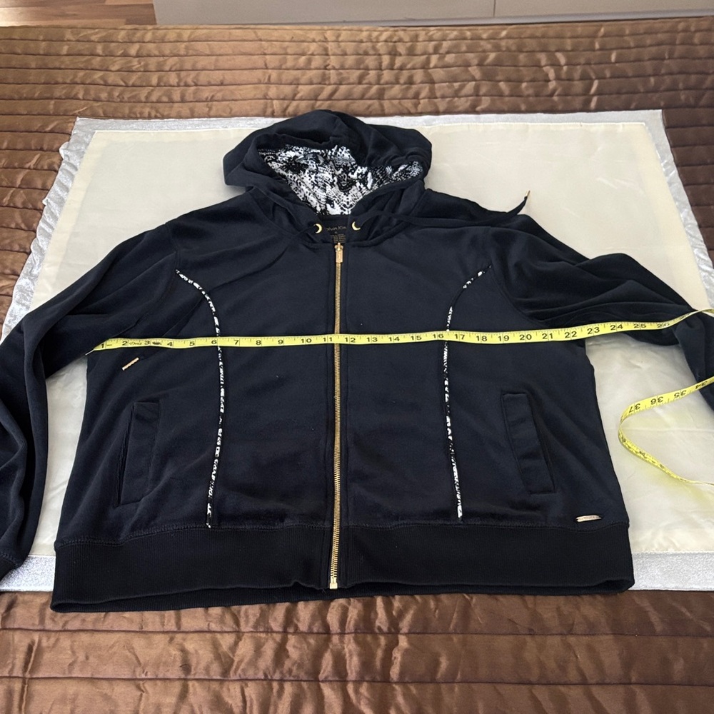 Calvin Klein Navy Hooded Bomber Jacket